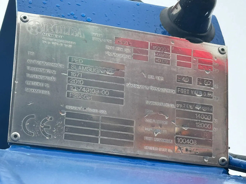 Vacuum truck Volvo FM 420 6x2*4, 15m3 Sludge / Vacuum-truck, 2010: picture 11