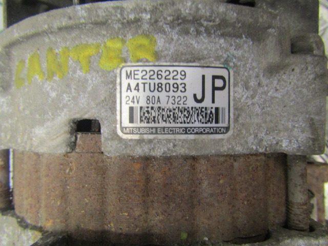 MITSUBISHI FUSO 75C 4M50 80 AMP ALTERNATOR P/NO ME226229 - Electrical system for Truck: picture 2 MITSUBISHI FUSO 75C 4M50 80 AMP ALTERNATOR P/NO ME226229 - Electrical system for Truck: picture 2