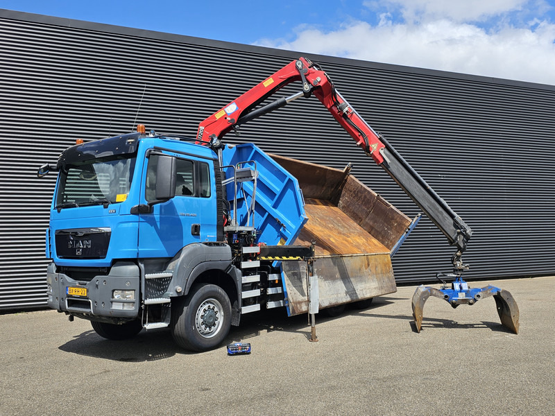 MAN TGS 28.400 6X4-4 BL / CRANE + 2 SIDE TIPPER - Tipper, Crane truck: picture 3 MAN TGS 28.400 6X4-4 BL / CRANE + 2 SIDE TIPPER - Tipper, Crane truck: picture 3