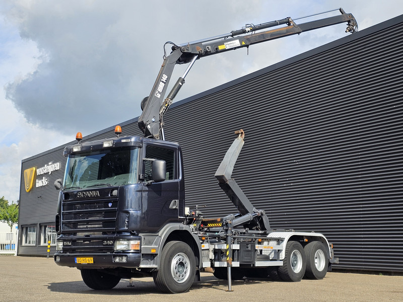 Scania R114.340 6x2 / HIAB CRANE + 25T HOOKLIFT - Hook lift truck, Crane truck: picture 1 Scania R114.340 6x2 / HIAB CRANE + 25T HOOKLIFT - Hook lift truck, Crane truck: picture 1