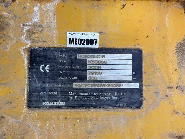 Komatsu PC800-8 - Crawler excavator: picture 5 Komatsu PC800-8 - Crawler excavator: picture 5