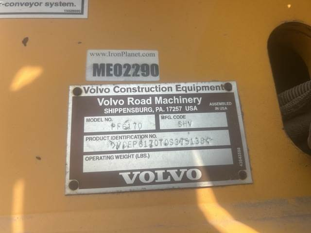 Volvo PF6170 - Asphalt paver: picture 5 Volvo PF6170 - Asphalt paver: picture 5