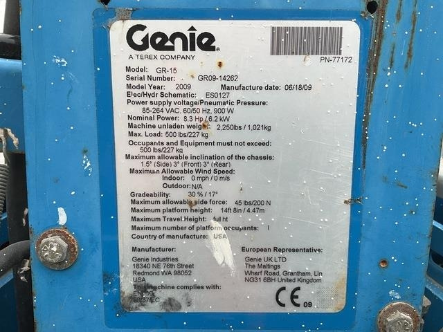 Genie GR15 - Vertical mast lift: picture 5 Genie GR15 - Vertical mast lift: picture 5