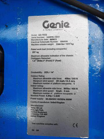 Genie GS1932 - Scissor lift: picture 2 Genie GS1932 - Scissor lift: picture 2