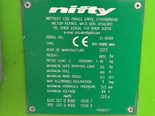Niftylift HR21 - Articulated boom: picture 5 Niftylift HR21 - Articulated boom: picture 5