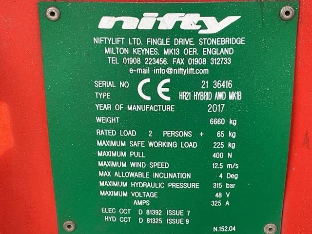 Niftylift HR21 - Articulated boom: picture 5 Niftylift HR21 - Articulated boom: picture 5