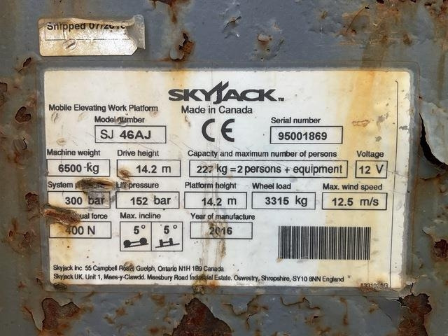SkyJack SJ46AJ - Articulated boom: picture 5 SkyJack SJ46AJ - Articulated boom: picture 5
