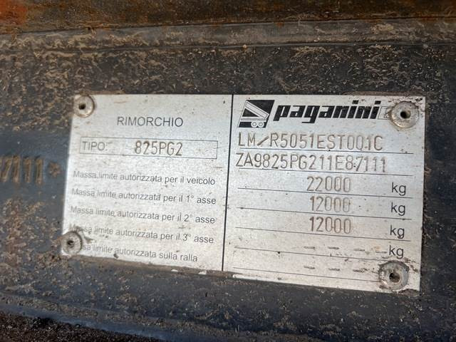 Paganini Car 825PG2 - Tipper trailer: picture 5 Paganini Car 825PG2 - Tipper trailer: picture 5