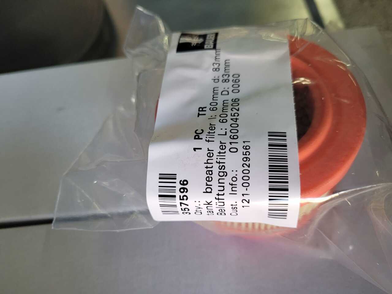BAUER 372283 / 237101 / 225609 / 357596 / - Hydraulic filter for Construction machinery: picture 2 BAUER 372283 / 237101 / 225609 / 357596 / - Hydraulic filter for Construction machinery: picture 2
