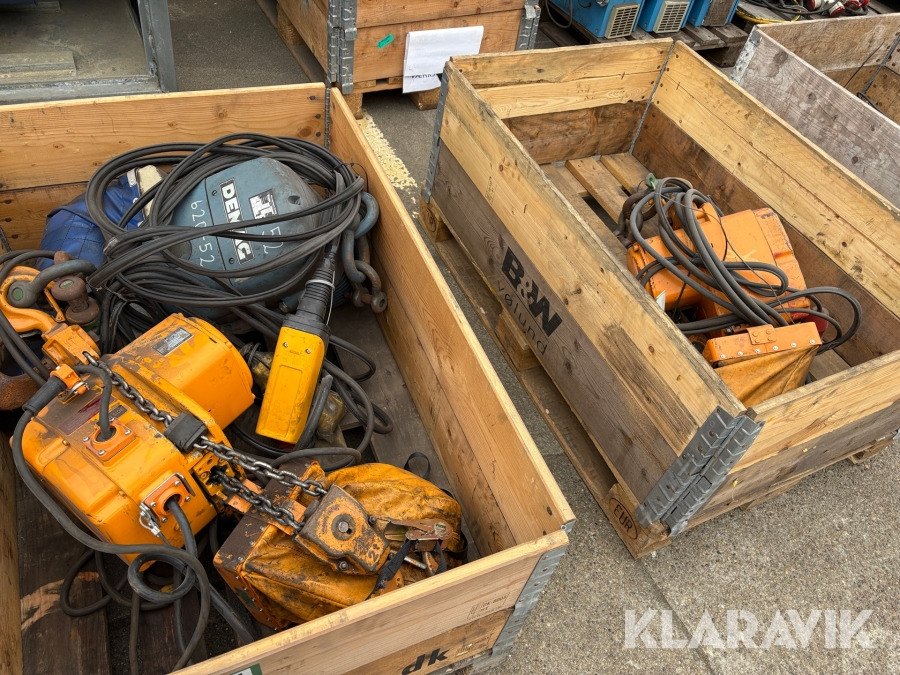 Hejseværk KITO og DEMAG 2000kg 3 styk - Workshop equipment: picture 1 Hejseværk KITO og DEMAG 2000kg 3 styk - Workshop equipment: picture 1