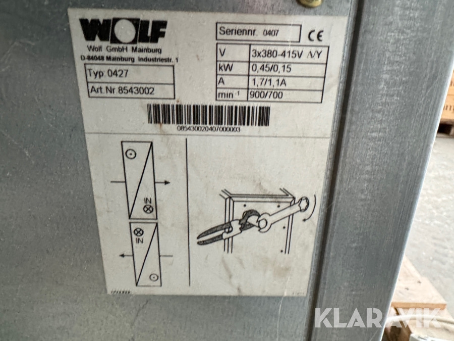 Kaliofer Wolf 0427 - Industrial HVAC equipment: picture 5 Kaliofer Wolf 0427 - Industrial HVAC equipment: picture 5