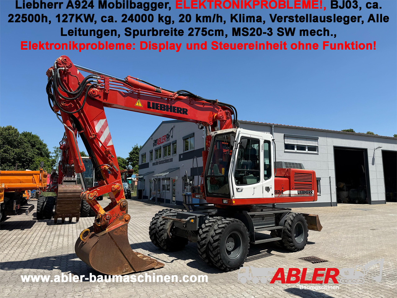 Liebherr A924 Mobilbagger HS20 SW - Excavator: picture 1 Liebherr A924 Mobilbagger HS20 SW - Excavator: picture 1