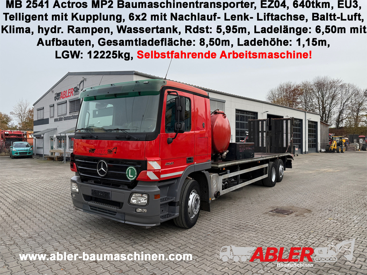 Mercedes-Benz 2541 Actros Baumaschinentransporter Klima Retarder - Autotransporter truck: picture 1 Mercedes-Benz 2541 Actros Baumaschinentransporter Klima Retarder - Autotransporter truck: picture 1