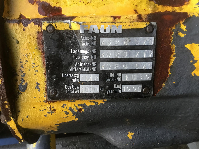 Faun RTF 50-3 axle 1 - Axle and parts for Crane: picture 5 Faun RTF 50-3 axle 1 - Axle and parts for Crane: picture 5