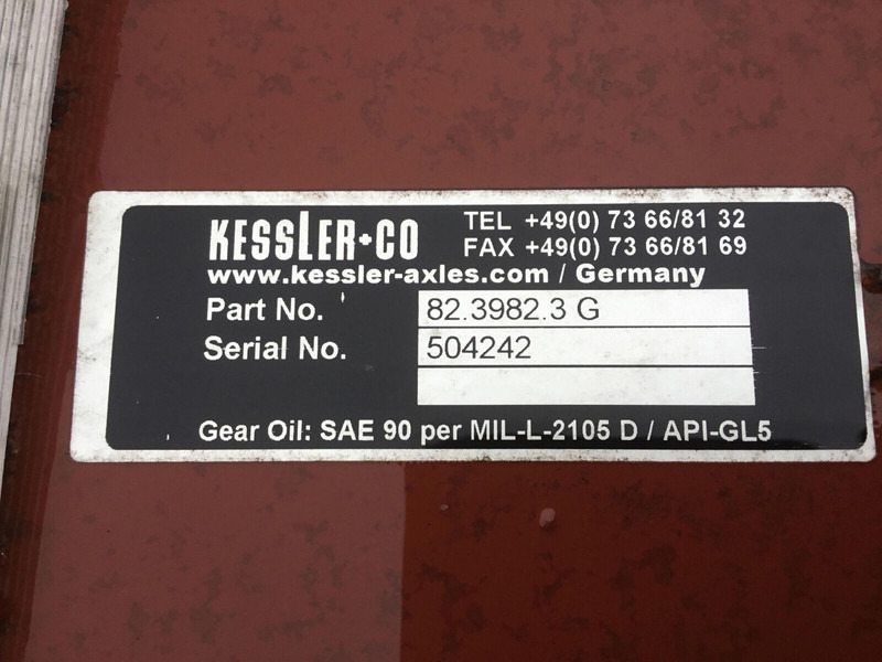 KESSLER axle - Axle and parts for Crane: picture 5 KESSLER axle - Axle and parts for Crane: picture 5