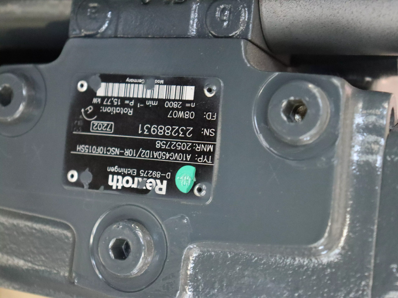 REXROTH A10VG45DA1D2/10R-NSC10F015SH - Hydraulic pump for Material handling equipment: picture 4 REXROTH A10VG45DA1D2/10R-NSC10F015SH - Hydraulic pump for Material handling equipment: picture 4