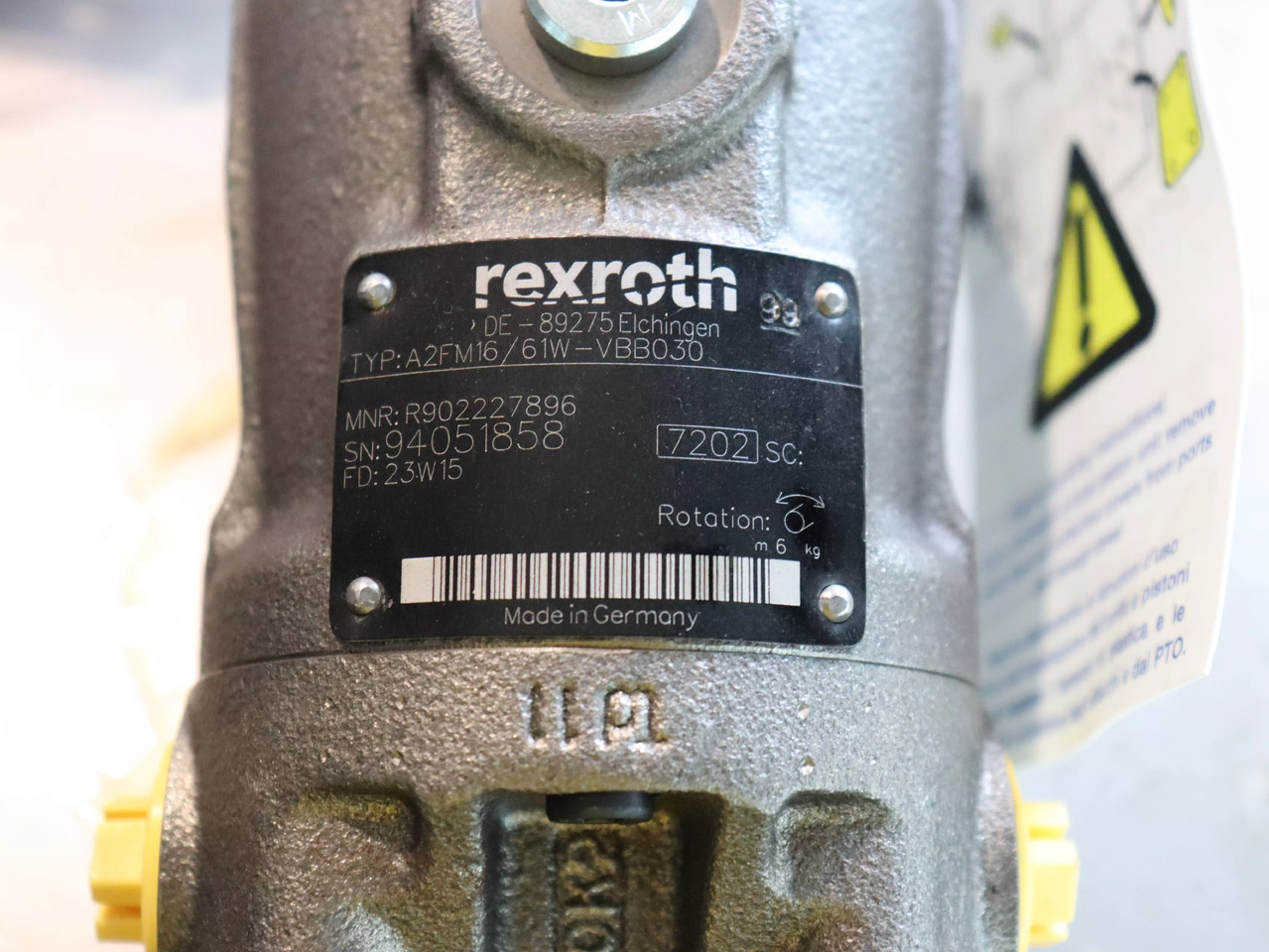 REXROTH A2FM16/61W-VBB030 - Hydraulic motor for Material handling equipment: picture 4 REXROTH A2FM16/61W-VBB030 - Hydraulic motor for Material handling equipment: picture 4