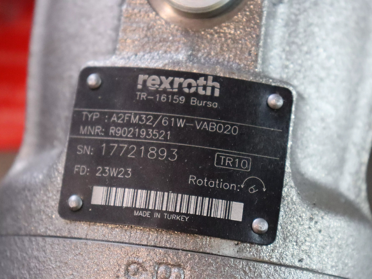 REXROTH A2FM63/61W-VAB020 - Hydraulic motor for Construction machinery: picture 4 REXROTH A2FM63/61W-VAB020 - Hydraulic motor for Construction machinery: picture 4