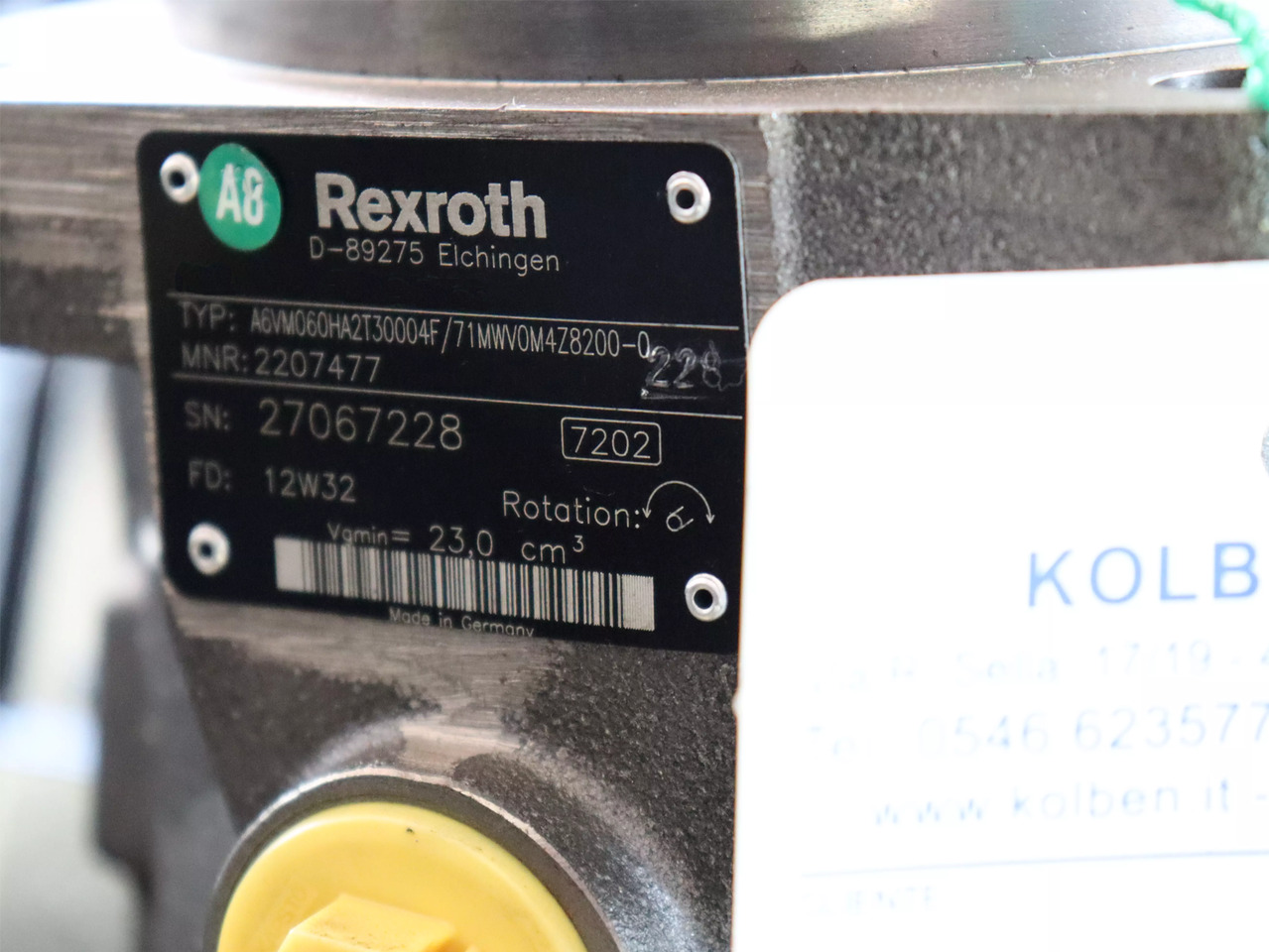 REXROTH A6VM060HA2T30004F/71MWV0M4Z8200-0 - Hydraulic motor for Construction machinery: picture 4 REXROTH A6VM060HA2T30004F/71MWV0M4Z8200-0 - Hydraulic motor for Construction machinery: picture 4