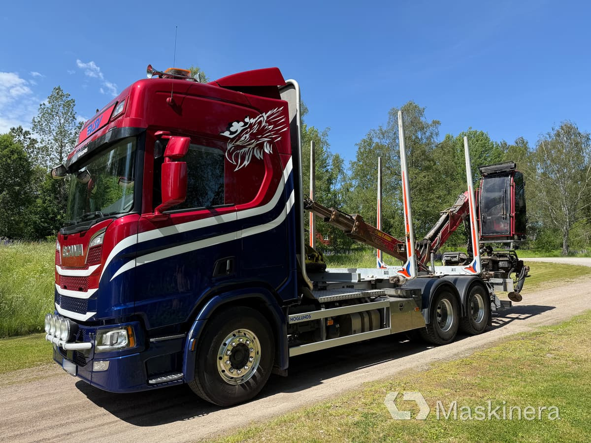 Timmerbil Scania R650B 6x4 NB med kran - Timber truck: picture 1 Timmerbil Scania R650B 6x4 NB med kran - Timber truck: picture 1