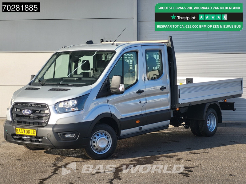 Ford Transit 170pk Automaat Dubbel Cabine 3500kg Trekhaak Open Laadbak Pritsche SYNC4 scherm CarPlay Camera Pickup Airco Trekhaak Cruise cont - Flatbed van: picture 1 Ford Transit 170pk Automaat Dubbel Cabine 3500kg Trekhaak Open Laadbak Pritsche SYNC4 scherm CarPlay Camera Pickup Airco Trekhaak Cruise cont - Flatbed van: picture 1