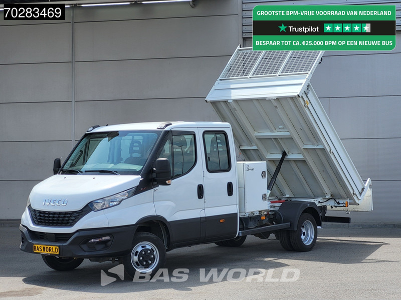 Iveco Daily 35C16 3.0L Kipper met Kist Dubbel Cabine Dubbellucht 3,5t Trekhaak Navi Airco Cruise Camera Euro6 Kieper Tipper Benne 2m3 Airco - Tipper van: picture 1 Iveco Daily 35C16 3.0L Kipper met Kist Dubbel Cabine Dubbellucht 3,5t Trekhaak Navi Airco Cruise Camera Euro6 Kieper Tipper Benne 2m3 Airco - Tipper van: picture 1