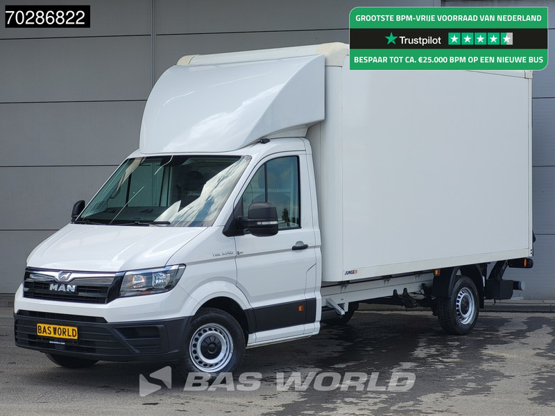 MAN TGE 3.140 Automaat Bakwagen Laadklep Airco Cruise Camera Euro6 Meubelbak Koffer 20m3 Airco Cruise control - Box van: picture 1 MAN TGE 3.140 Automaat Bakwagen Laadklep Airco Cruise Camera Euro6 Meubelbak Koffer 20m3 Airco Cruise control - Box van: picture 1