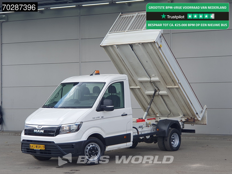 MAN TGE 3.180 Kipper Dubbellucht 3,5t Trekhaak Airco Cruise Euro6 Tipper Benne Kieper 2m3 Airco Trekhaak Cruise control - Tipper van: picture 1 MAN TGE 3.180 Kipper Dubbellucht 3,5t Trekhaak Airco Cruise Euro6 Tipper Benne Kieper 2m3 Airco Trekhaak Cruise control - Tipper van: picture 1