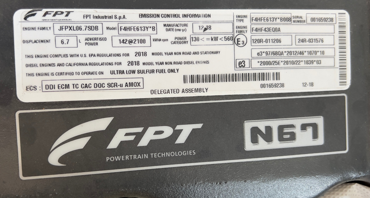 FPT F4HFE613 5802268025 - Engine for Construction machinery: picture 1 FPT F4HFE613 5802268025 - Engine for Construction machinery: picture 1