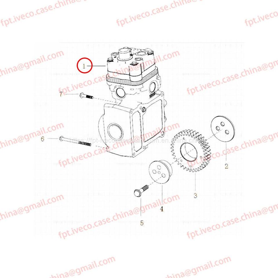 MAN D2066 Single-cylinder air compressor 54100-7121 - Air brake compressor: picture 3 MAN D2066 Single-cylinder air compressor 54100-7121 - Air brake compressor: picture 3