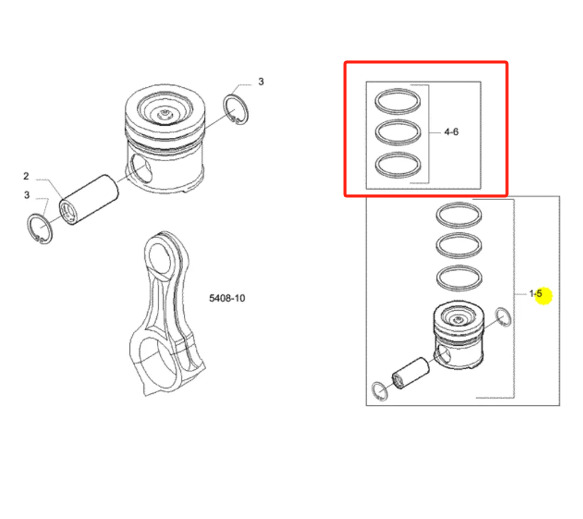 Iveco Daily Fiat Ducato F1CE0481A Engine 2995582 2996623 Piston Ring Kit Standard - Spare parts: picture 2 Iveco Daily Fiat Ducato F1CE0481A Engine 2995582 2996623 Piston Ring Kit Standard - Spare parts: picture 2