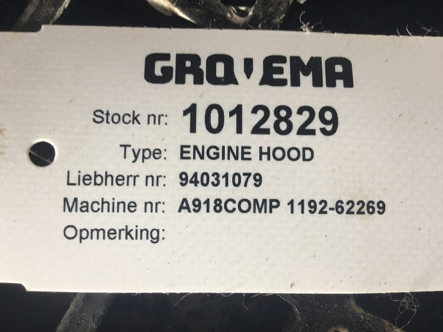 Liebherr Engine Hood - Hood: picture 2 Liebherr Engine Hood - Hood: picture 2