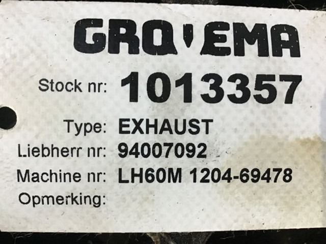 Liebherr Exhaust - Exhaust pipe: picture 4 Liebherr Exhaust - Exhaust pipe: picture 4