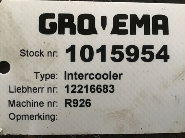 Liebherr Intercooler - Intercooler: picture 1 Liebherr Intercooler - Intercooler: picture 1