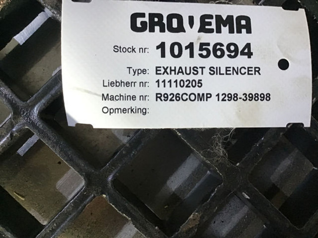 Liebherr - Muffler: picture 1 Liebherr - Muffler: picture 1