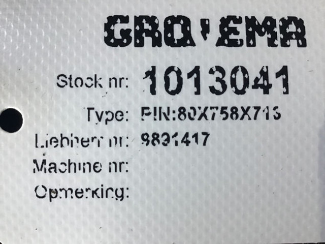 Liebherr Pin 80x758x713 - Spare parts: picture 3 Liebherr Pin 80x758x713 - Spare parts: picture 3