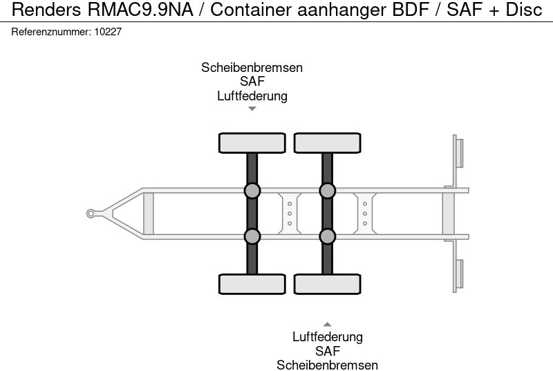Container transporter/ Swap body trailer Renders RMAC9.9NA / Container aanhanger BDF / SAF + Disc: picture 10