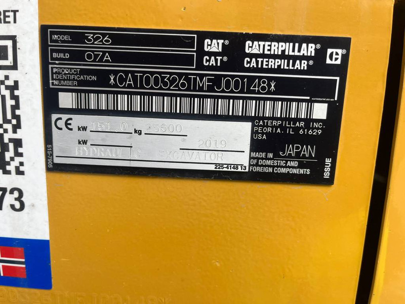 Cat !!SOLD !! 326 07A Next Gen - Crawler excavator: picture 5 Cat !!SOLD !! 326 07A Next Gen - Crawler excavator: picture 5