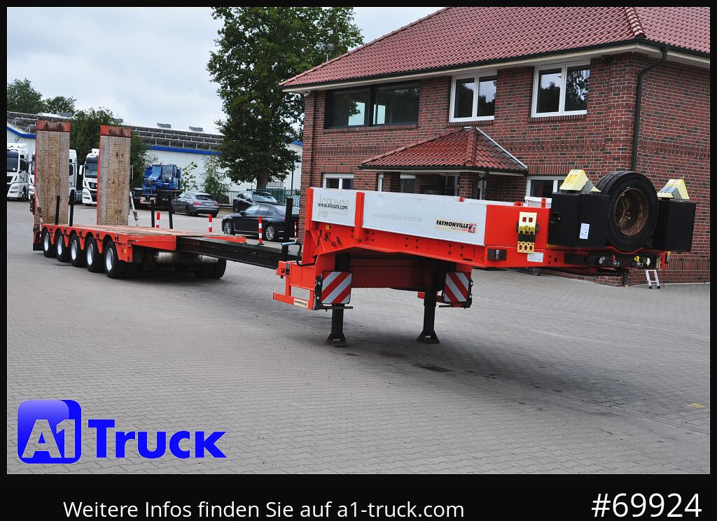 FAYMONVILLE STZ-5AU, 68 Tele 6400mm 4x Lenkachse, hydr. Rampen, - Low loader semi-trailer: picture 1 FAYMONVILLE STZ-5AU, 68 Tele 6400mm 4x Lenkachse, hydr. Rampen, - Low loader semi-trailer: picture 1
