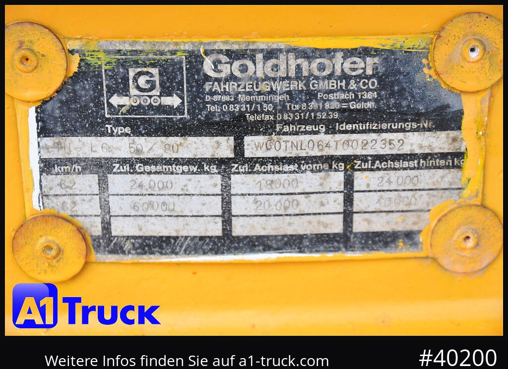 GOLDHOFER 6achs Plattform, Ballast, 60to., Schwerlast, - Low loader trailer: picture 5 GOLDHOFER 6achs Plattform, Ballast, 60to., Schwerlast, - Low loader trailer: picture 5