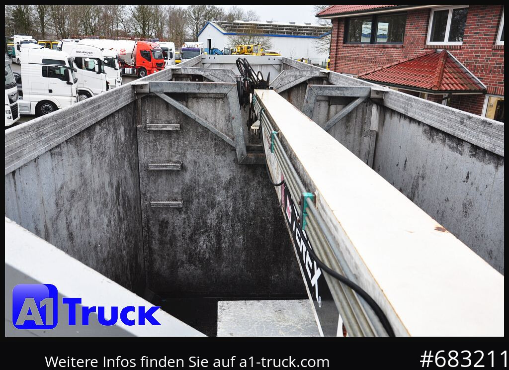 H&W Glas, Atlas Kran + Kipper Lenkachse, - Tipper semi-trailer: picture 2 H&W Glas, Atlas Kran + Kipper Lenkachse, - Tipper semi-trailer: picture 2