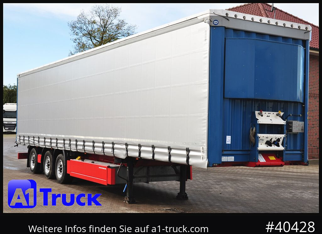 KRONE SD 27, Papier, Staplerhalterung, Bordwand, Lenkachse - Curtainsider semi-trailer: picture 1 KRONE SD 27, Papier, Staplerhalterung, Bordwand, Lenkachse - Curtainsider semi-trailer: picture 1