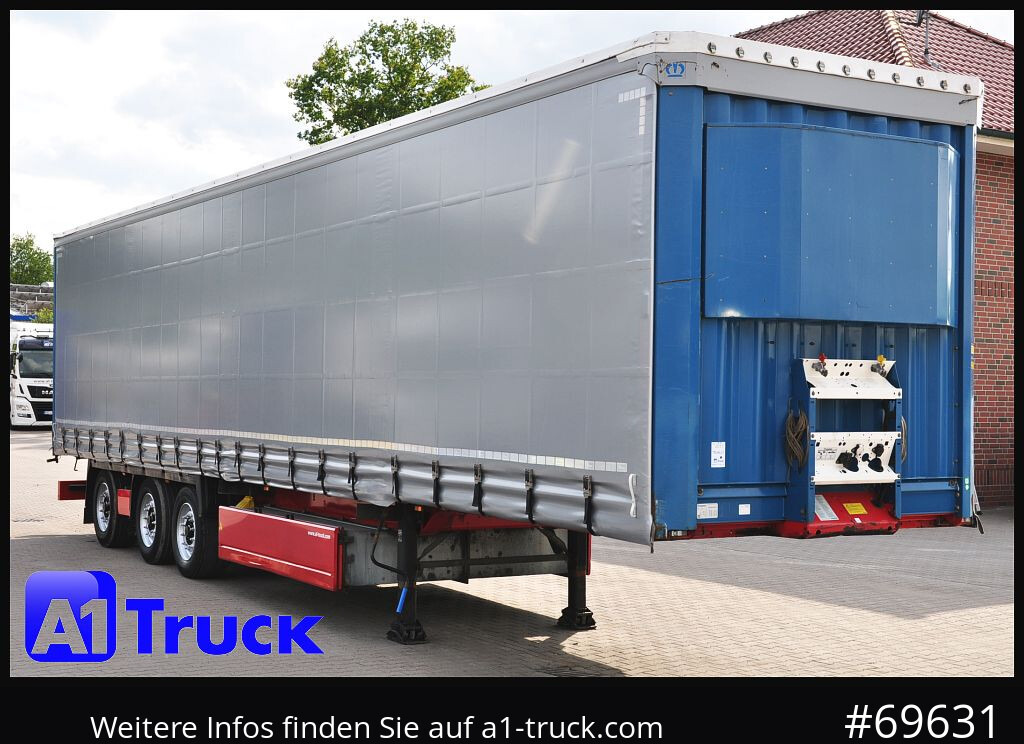 KRONE SD 27, Papier, Staplerhalterung, Bordwand, Lenkachse - Curtainsider semi-trailer: picture 1 KRONE SD 27, Papier, Staplerhalterung, Bordwand, Lenkachse - Curtainsider semi-trailer: picture 1