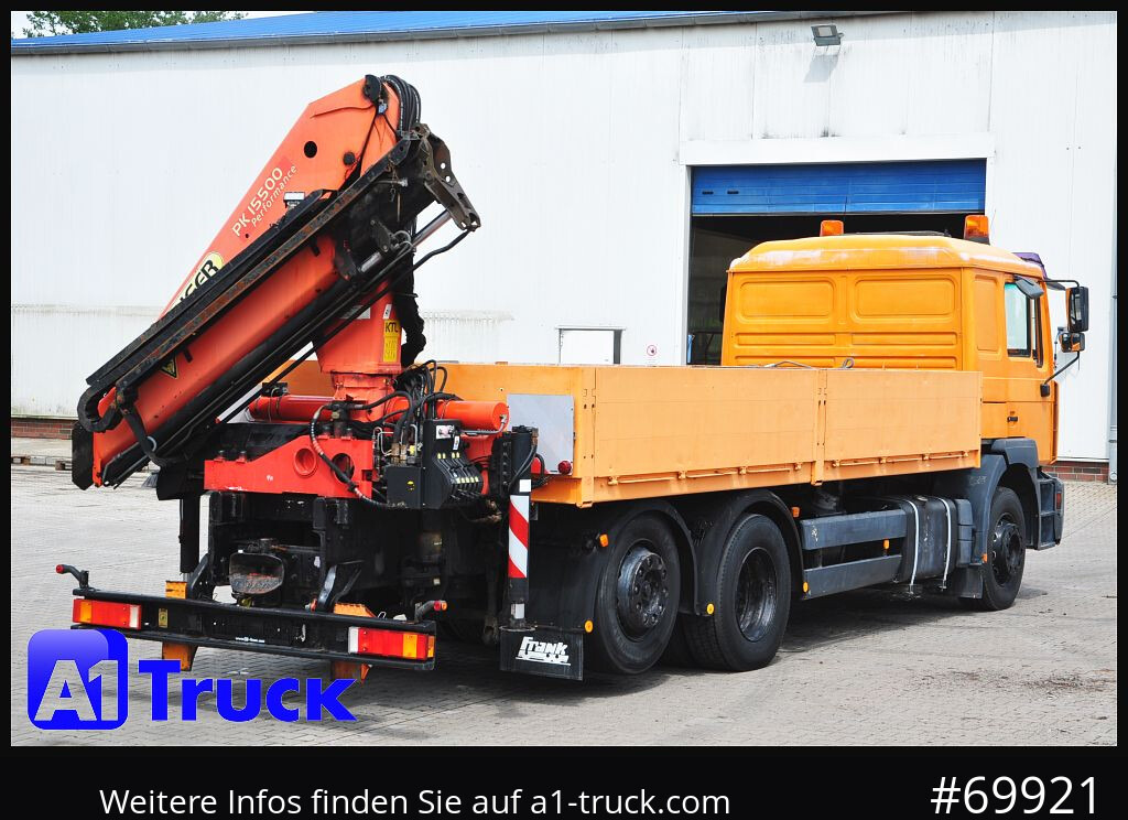 Crane truck, Dropside/ Flatbed truck MAN MAN F 2000 26.464 Intarder Kran PK 15.500 Funk,: picture 8