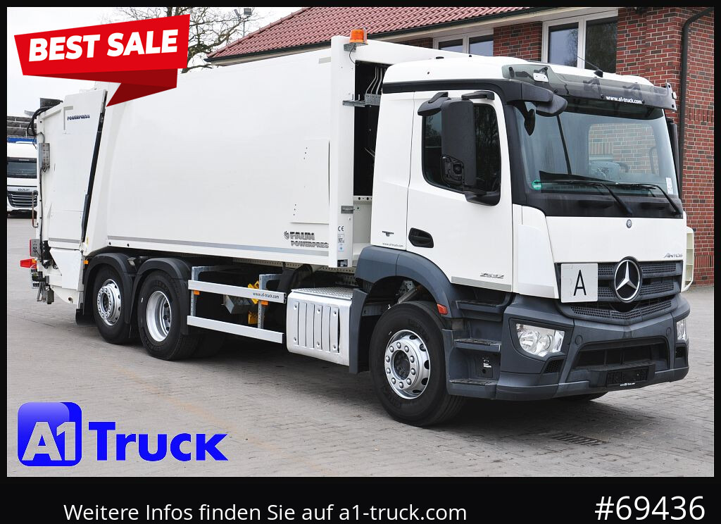 MERCEDES-BENZ Antos 2532 Faun Powerpress II Zöller Detla 2301, - Garbage truck: picture 1 MERCEDES-BENZ Antos 2532 Faun Powerpress II Zöller Detla 2301, - Garbage truck: picture 1