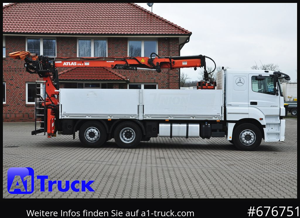 Dropside/ Flatbed truck, Crane truck MERCEDES-BENZ Axor 2543, Atlas 170.2 Kran, Lift-Lenkachse,: picture 8 Dropside/ Flatbed truck, Crane truck MERCEDES-BENZ Axor 2543, Atlas 170.2 Kran, Lift-Lenkachse,: picture 8