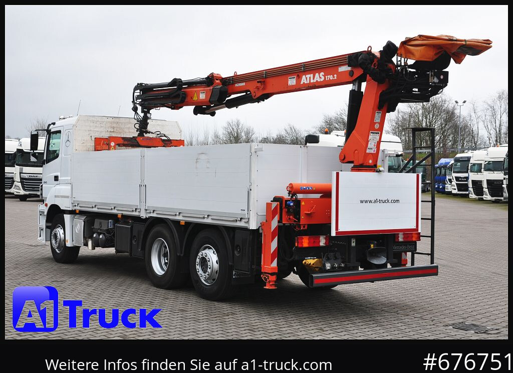 Dropside/ Flatbed truck, Crane truck MERCEDES-BENZ Axor 2543, Atlas 170.2 Kran, Lift-Lenkachse,: picture 11 Dropside/ Flatbed truck, Crane truck MERCEDES-BENZ Axor 2543, Atlas 170.2 Kran, Lift-Lenkachse,: picture 11