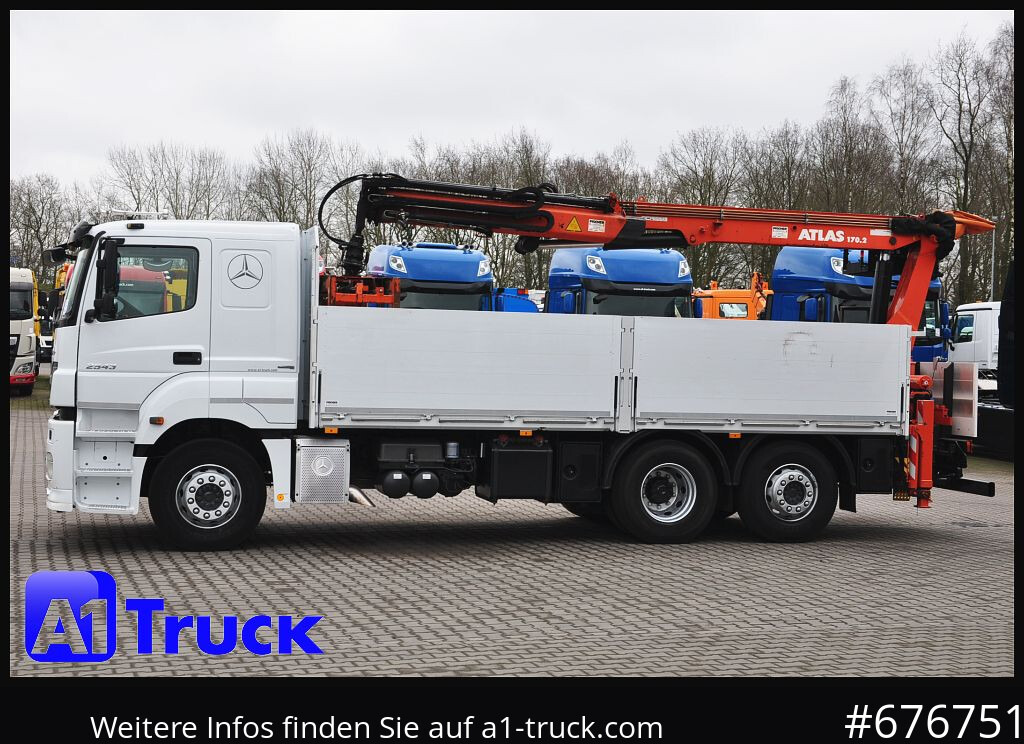 Dropside/ Flatbed truck, Crane truck MERCEDES-BENZ Axor 2543, Atlas 170.2 Kran, Lift-Lenkachse,: picture 12 Dropside/ Flatbed truck, Crane truck MERCEDES-BENZ Axor 2543, Atlas 170.2 Kran, Lift-Lenkachse,: picture 12