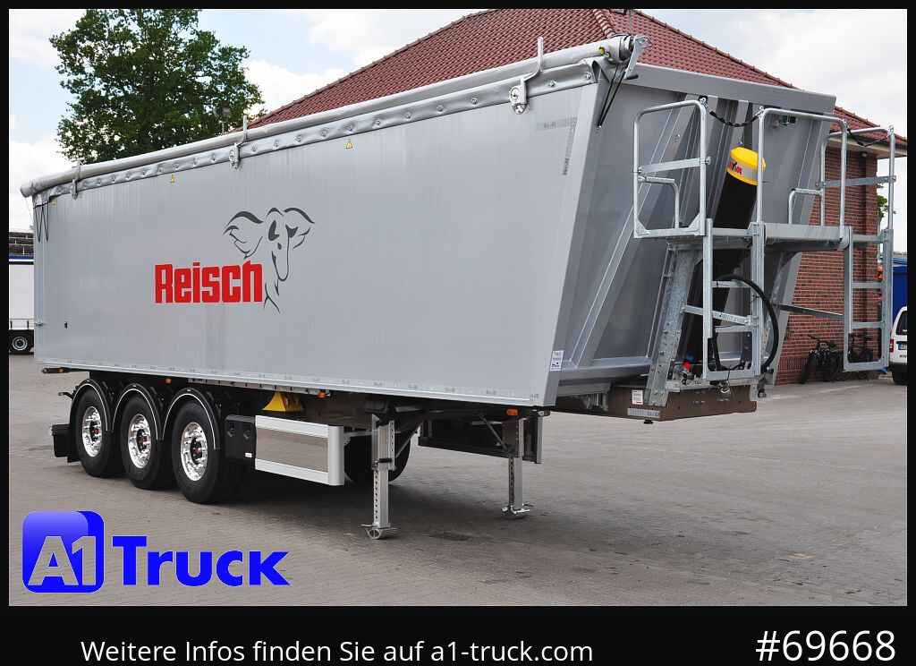REISCH RHKS, Alu-Kippmulde 50m³, NEU Kombitüren, Alufelgen, Liftachse, - Tipper semi-trailer: picture 1 REISCH RHKS, Alu-Kippmulde 50m³, NEU Kombitüren, Alufelgen, Liftachse, - Tipper semi-trailer: picture 1
