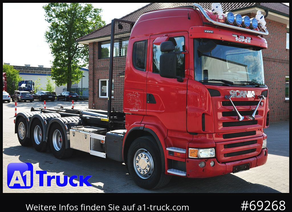SCANIA R480, Abrollkipper Joab, 8x4, Lift-Lenkachse, - Hook lift truck: picture 1 SCANIA R480, Abrollkipper Joab, 8x4, Lift-Lenkachse, - Hook lift truck: picture 1